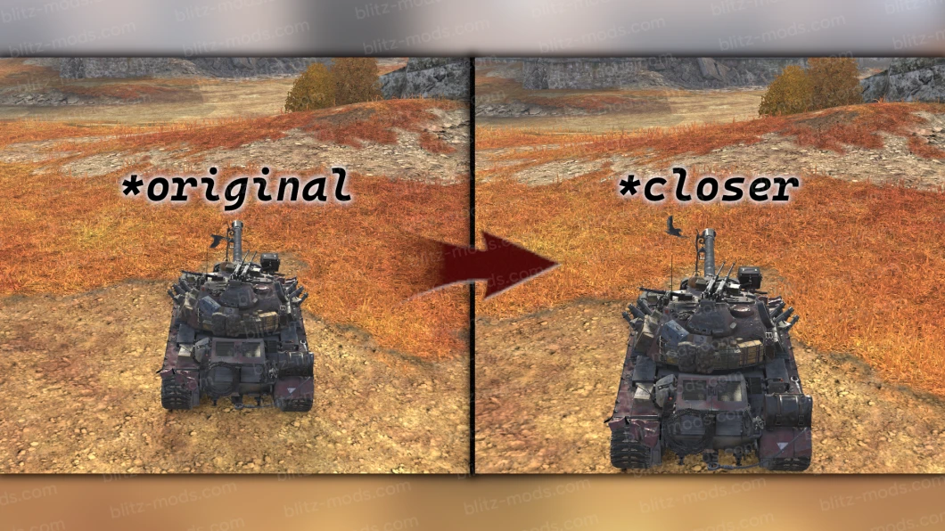 Скорректированная боевая камера: ближе